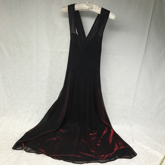 🎃 Red and black formal sparkling dress size 3/4🕷 - Picture 1 of 8